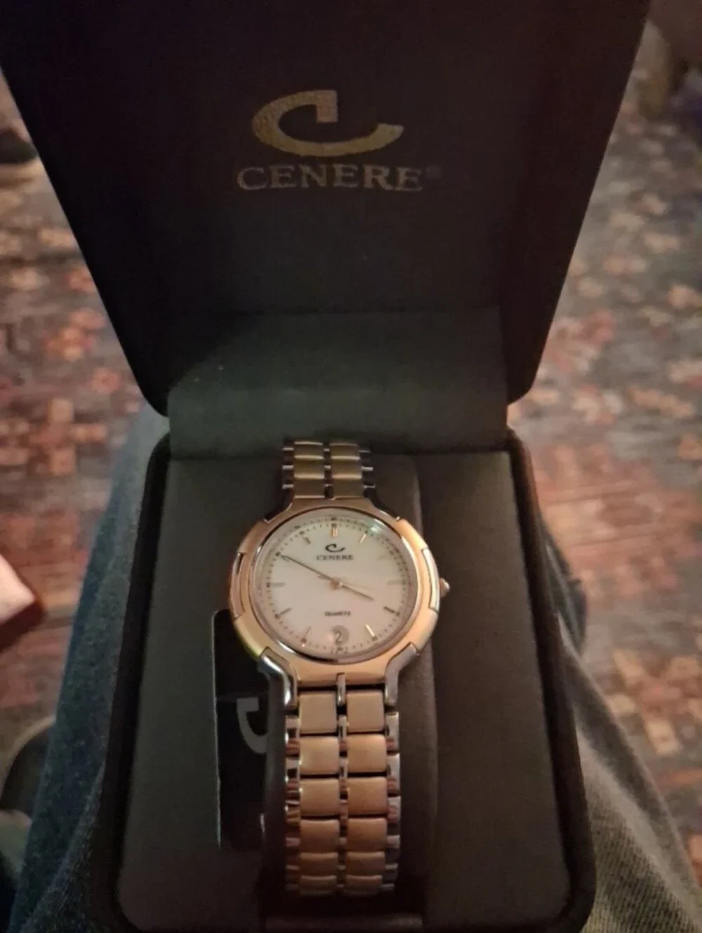 Vintage Cenere Gold Men's Quartz Watch - Gold Dial (New)